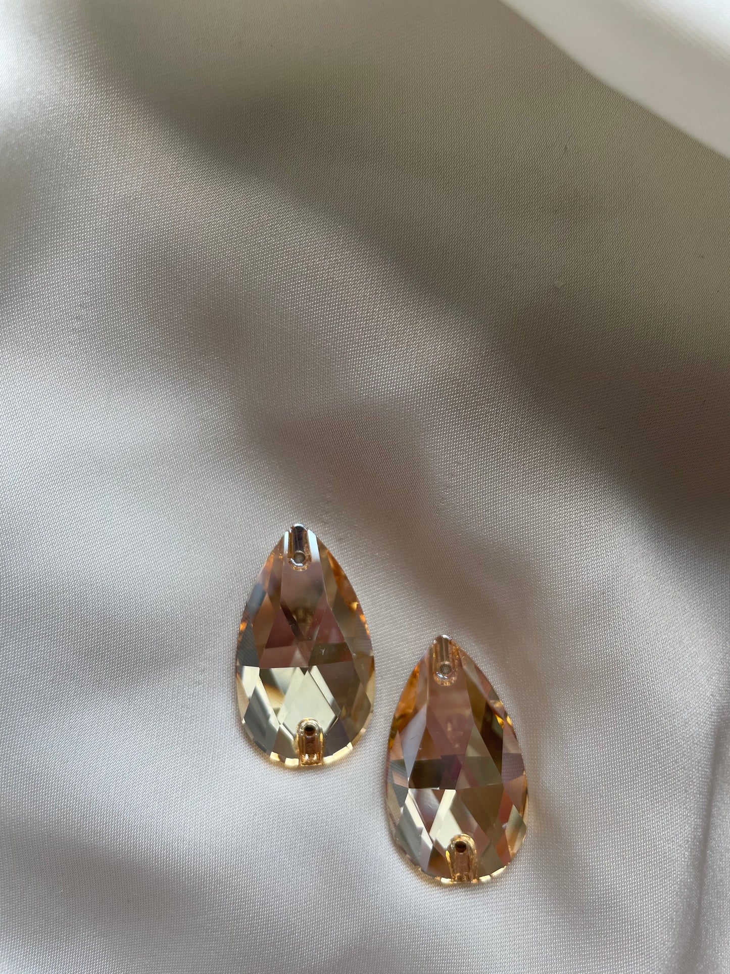 Champagne Flatback Rhinestone Cabochon