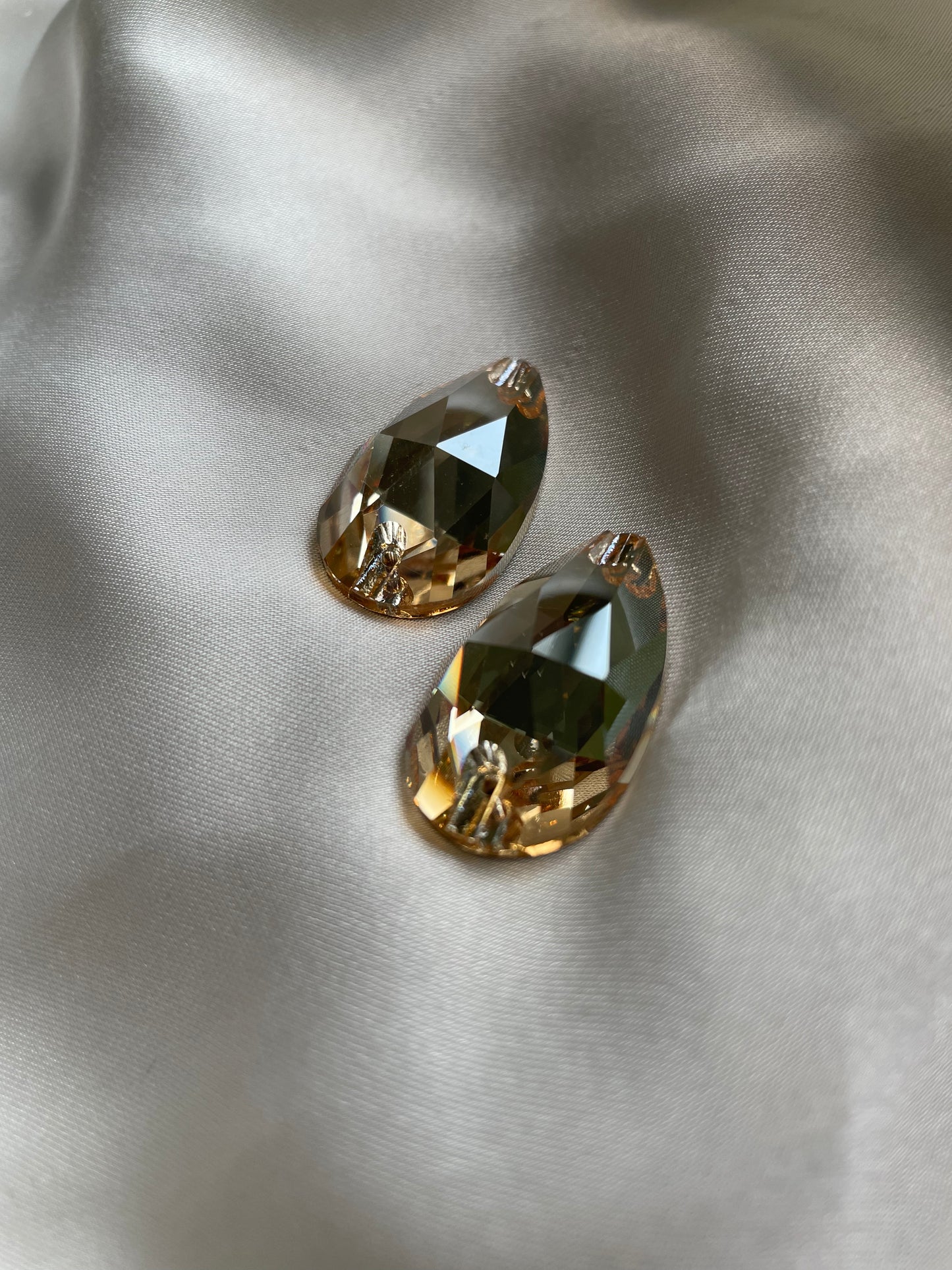 Champagne Flatback Rhinestone Cabochon