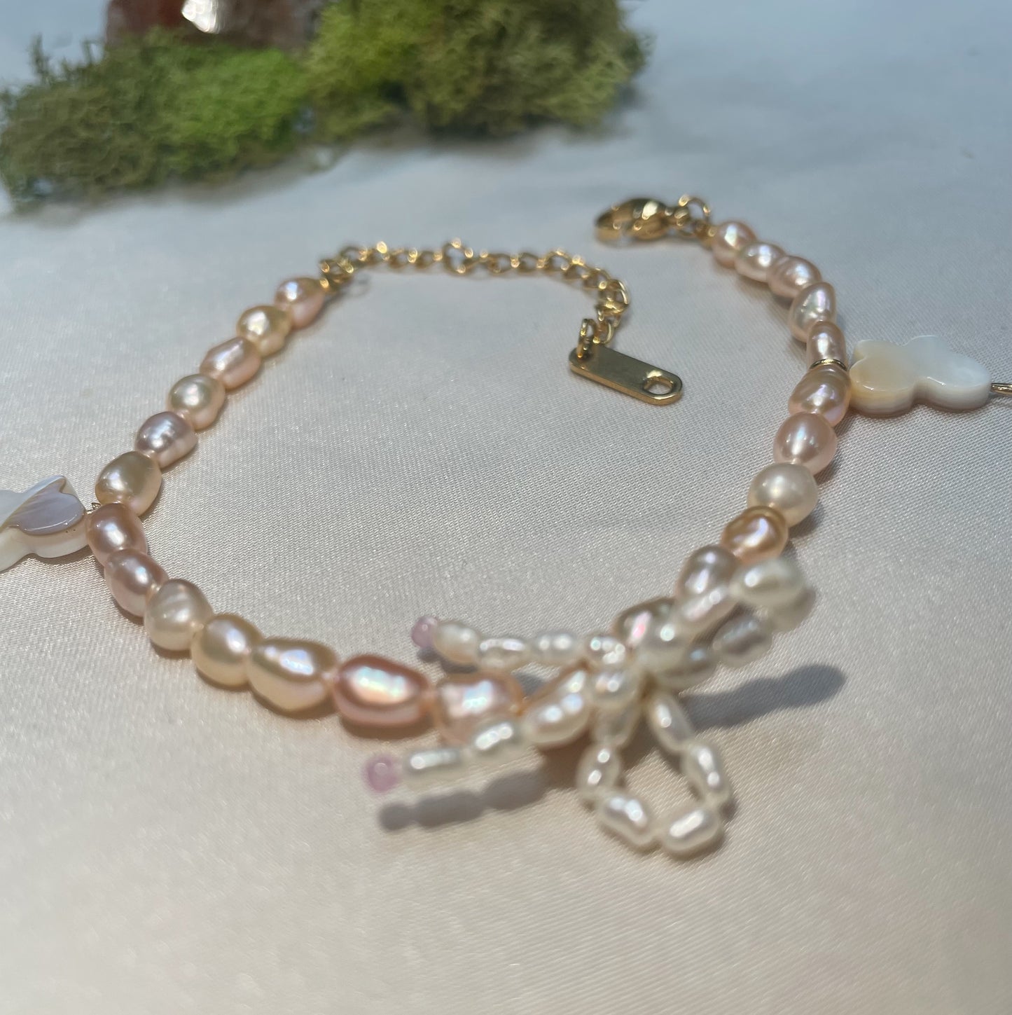 Pearl on pearl bracelet