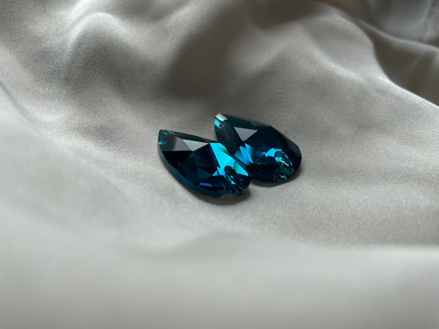 Blue Zicron Flatback Rhinestone Cabochon