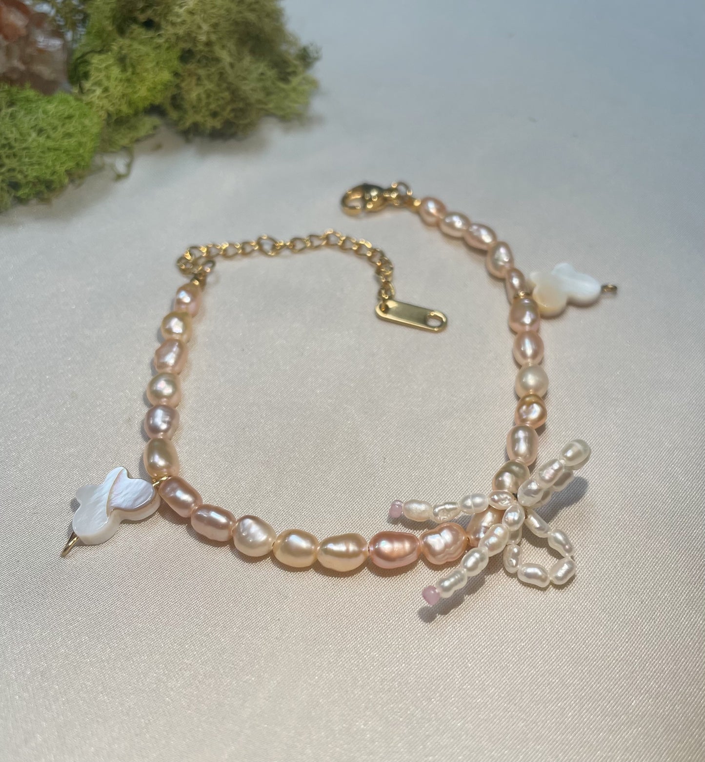 Pearl on pearl bracelet