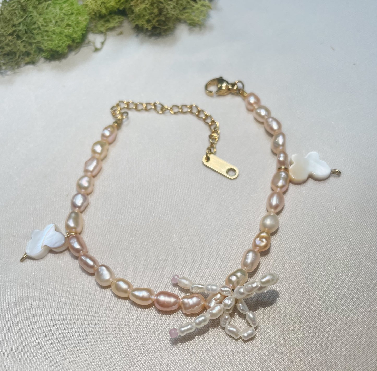 Pearl on pearl bracelet